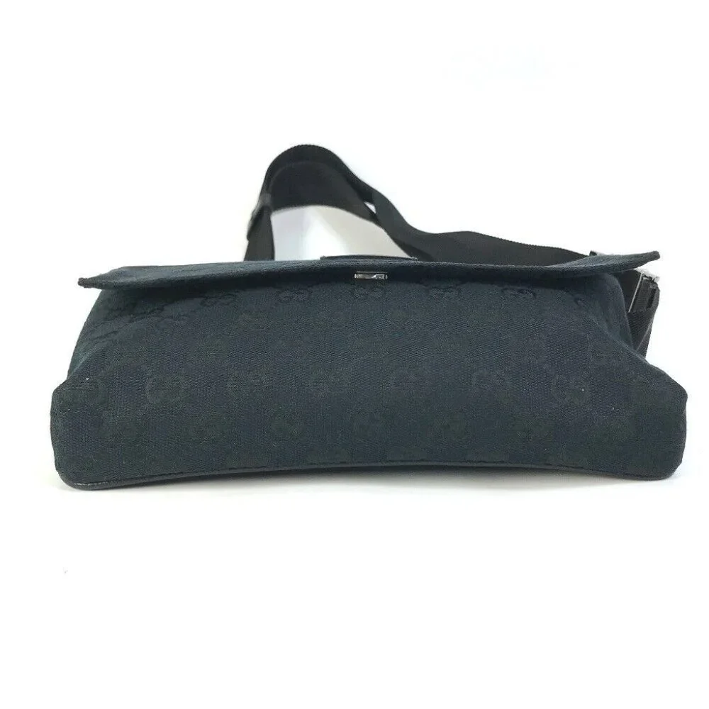 GUCCI GG Belt bag body bag Waist Pouch GGCanvas / Leather Black